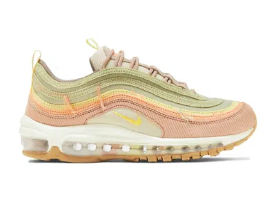 Pre-owned Nike Air Max 97 Corduroy (women's) Sneakers In Olive Aura/citron Tint/lime Green