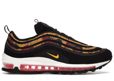 Pre-owned Nike Air Max 97 Floral (women's) Sneakers In Black/university Gold/sail In Multi