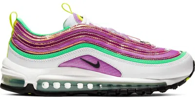 Pre-owned Nike Air Max 97 Fuchsia Glow (women's) Sneakers In White/lemon Venom/electro Green In Multi