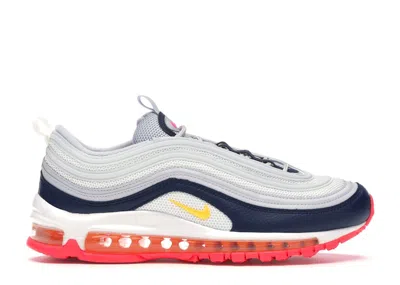 Pre-owned Nike Air Max 97 Laser Orange (women's) Sneakers In Pure Platinum/midnight Navy Blue/racer Pink In Multi