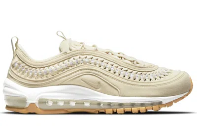 Pre-owned Nike Air Max 97 Lx Woven (women's) Sneakers In Fossil/white/gum Yellow