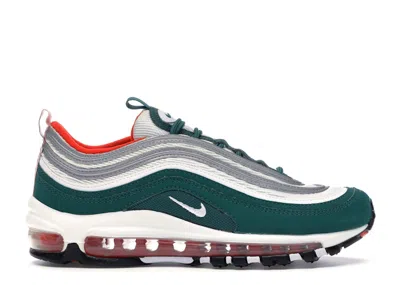 Pre-owned Nike Air Max 97 Miami Hurricanes Sneakers In Rainforest/white/team Orange