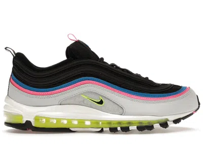 Pre-owned Nike Air Max 97 Neon Black White Sneakers In Platinum/photo Blue/pink In Multi