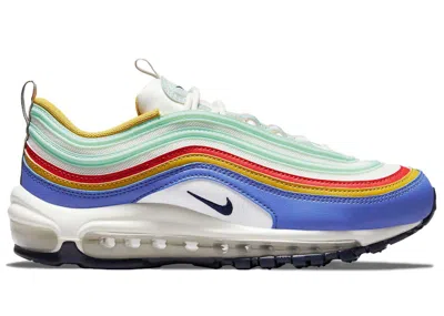 Pre-owned Nike Air Max 97 Obsidian (women's) Sneakers In Summit White/sapphire/pistachio Frost