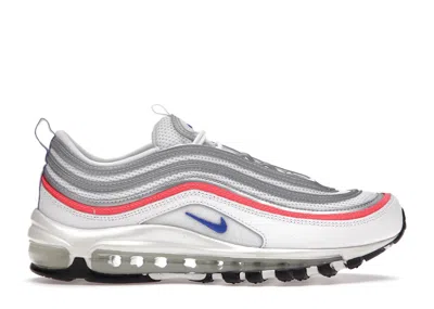 Pre-owned Nike Air Max 97 Racer Blue (women's) Sneakers In White/flash Crimson/metallic Silver