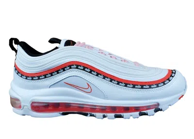 Pre-owned Nike Air Max 97 Script Swoosh Pack Sneakers In White/habanero Red