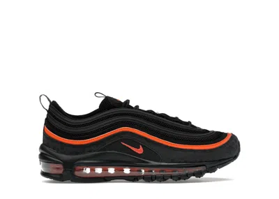Pre-owned Nike Air Max 97 Sneakers In Black/safety Orange
