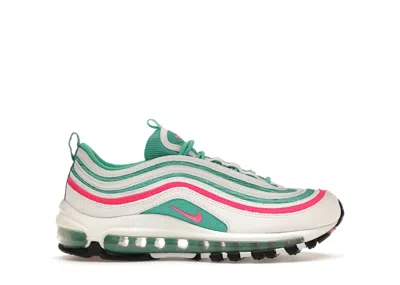 Pre-owned Nike Air Max 97 South Beach Sneakers In White/pink Blast/kinetic Green