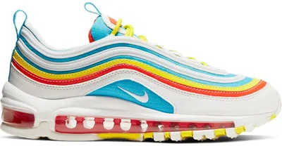 Pre-owned Nike Air Max 97 Summer Pack (2019) Sneakers In Blue Fury/team Orange/opti Yellow