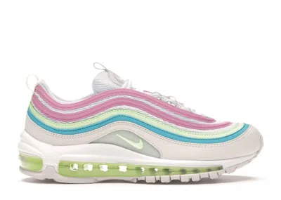 Pre-owned Nike Air Max 97 (women's) Sneakers In White/barely Volt/platinum Tint