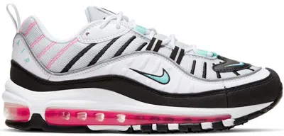 Pre-owned Nike Air Max 98 South Beach (women's) Sneakers In Pure Platinum/black/pink Blast