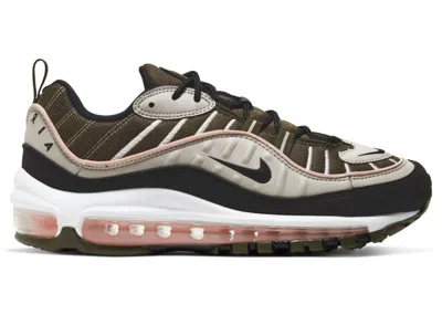 Pre-owned Nike Air Max 98 (women's) Sneakers In Cargo Khaki/tan/pink