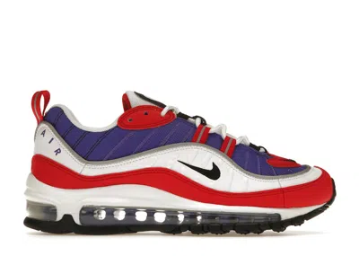 Pre-owned Nike Air Max 98 (women's) Sneakers In Psychic Purple/black/university Red