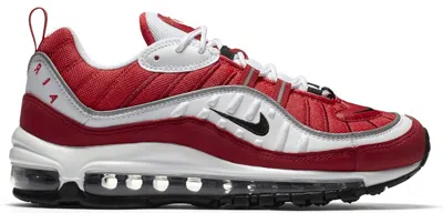 Pre-owned Nike Air Max 98 (women's) Sneakers In White/black/gym Red