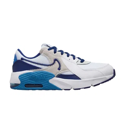 Pre-owned Nike Air Max Excee Gs 'white Deep Royal Blue' | Kid's Size 7