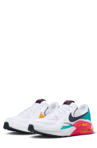 Nike Air Max Excee Sneaker In White/ Thunder Blue/ Cactus