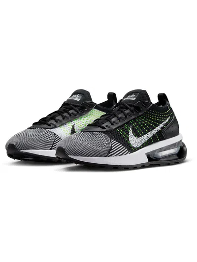 Nike Womens  Air Max Flyknit Racer In Black/white/volt