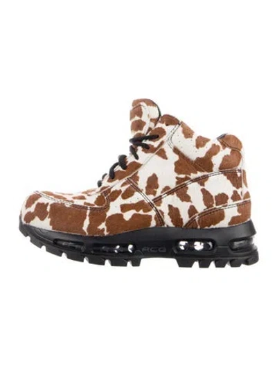 Pre-owned Nike Air Max Goadome Sail Cacao Wow Cow Print Pony Hair Ponyhair Hiking Boots In Brown