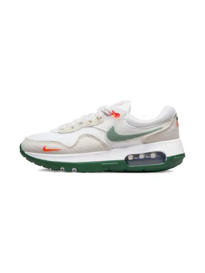 Nike Kids' Air Max Motif "white/safety Orange/light Bone/gorge Green" Sneakers In Multi