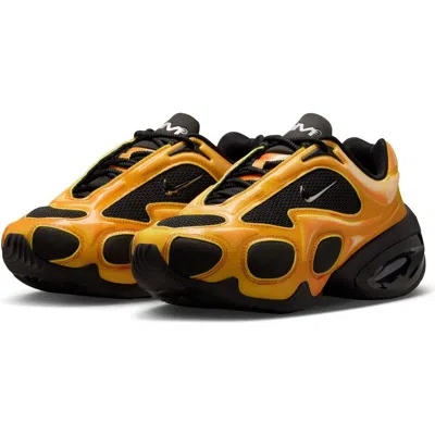 Nike Air Max Muse Mesh-trimmed Metallic Sneakers In Gold