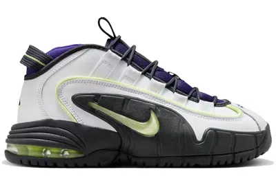 Pre-owned Nike Air Max Penny 1 Penny Story Sneakers In White/light Lemon Twist/field Purple