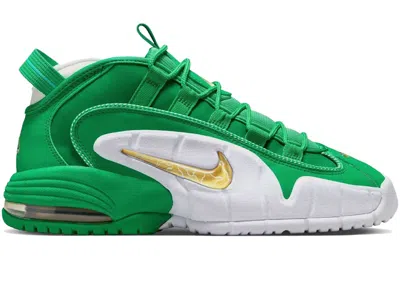 Pre-owned Nike Air Max Penny 1 Sneakers In Stadium Green/metallic Gold/white