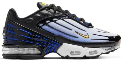 Pre-owned Nike Air Max Plus 3 Sneakers In Black/hyper Blue/dynamic Yellow