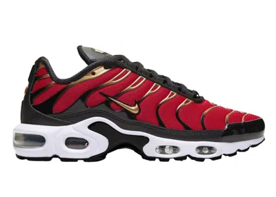 Pre-owned Nike Air Max Plus Gold Black (women's) Sneakers In University Red/metallic Gold In Multi