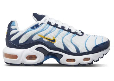 Pre-owned Nike Air Max Plus Midnight Navy Sneakers In White/university Gold/university Blue