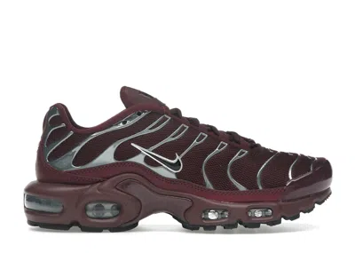 Pre-owned Nike Air Max Plus Se (women's) Sneakers In Night Maroon/dark Team Red/metallic Silver