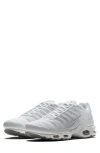 Nike Air Max Plus Brand-embroidered Woven Low-top Trainers In White/ Black/ Cool Grey