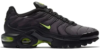 Pre-owned Nike Air Max Plus Sneakers In Black/volt Glow/wolf Grey