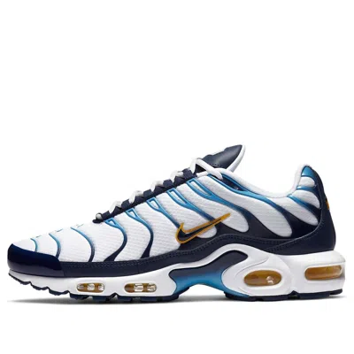 Nike Air Max Plus 'white Navy Gold' In Multi