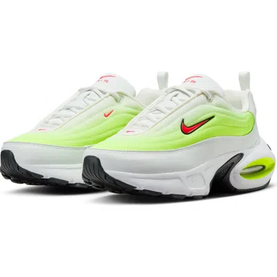 Nike White & Yellow Air Max Portal Sneakers In Summit White/bright Crimson/white