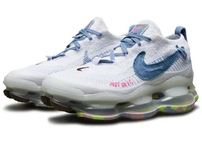 Pre-owned Nike Air Max Scorpion Fk Just Do It (women's) Sneakers In White/blue Whisper