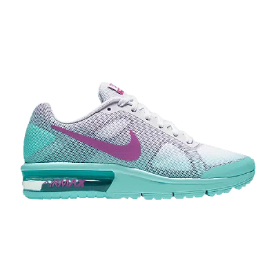 Pre-owned Nike Air Max Sequent Gs 'hyper Violet Turquoise' In White