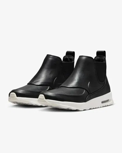 Nike Air Max Thea Mid 859550-001 Women's Black Sail Leather Chelsea Boots Moo51