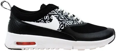 Pre-owned Nike Air Max Thea Print Sneakers In Black/white/lava