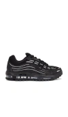 Nike Air Max Tl 2.5 Rubber-trimmed Leather And Mesh Sneakers In Black & Metallic Silver