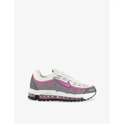 Nike Air Max Tl 2.5 Mesh And Leather Low-top Trainers In Summit White/playful Pink-smoke Grey-black-white
