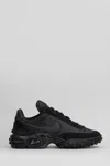 Nike Air Max Waffle Sneakers In Black Suede And Fabric In Black