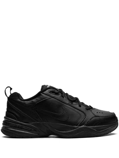 Nike Air Monarch 4 Leather Sneakers In Black