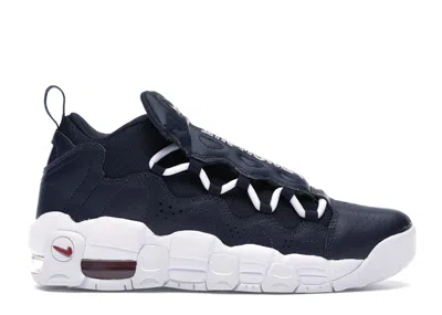 Pre-owned Nike Air More Money Sneakers In Obsidian/white/gym Red