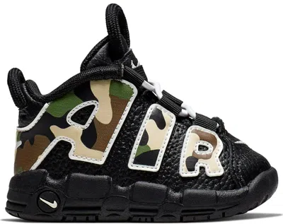 Pre-owned Nike Air More Uptempo 96 Camo Sneakers In Black/sail/light British Tan