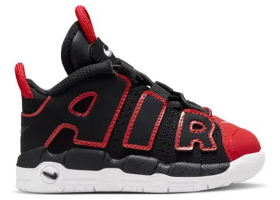 Pre-owned Nike Air More Uptempo 96 Red Toe Sneakers In Black/university Red/white