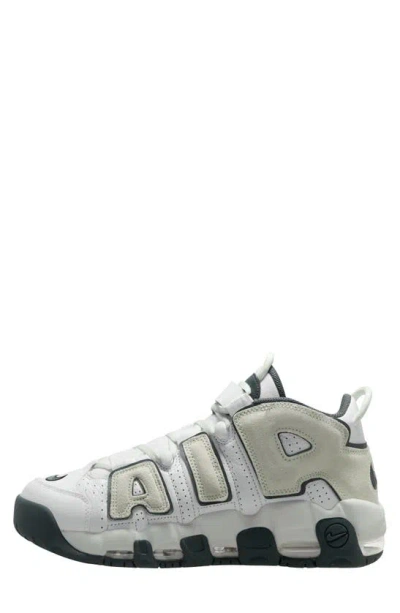 Nike Air More Uptempo '96 Trainer In White/ Sea Glass/ Green