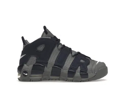 Pre-owned Nike Air More Uptempo 96 Sneakers In Cool Grey/white/midnight Navy Blue