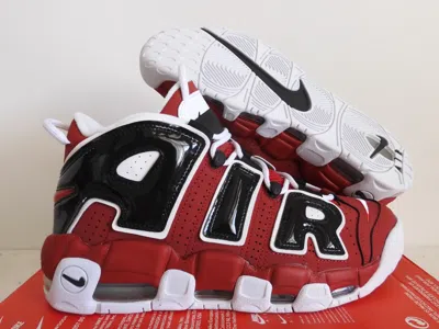 Pre-owned Nike Air More Uptempo 96 Var Red Bulls Hoop Pack (2017/2021) Sz 6.5 [921948-600] In White-black