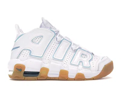Pre-owned Nike Air More Uptempo Aqua Gum Sneakers In White/noise Aqua/gum Light Brown