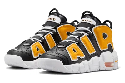 Pre-owned Nike Air More Uptempo Be True To Her School (gs) In Black/university Gold/white